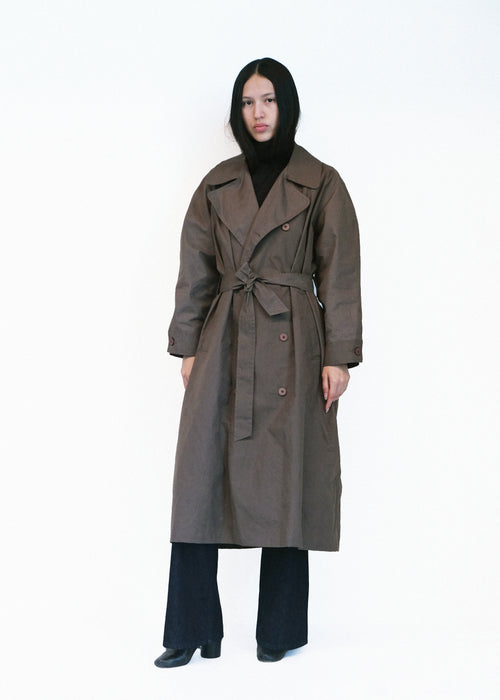 Car Coat - Loam Waxed Cotton - Jesse Kamm