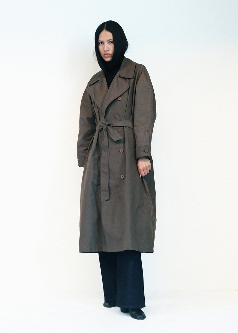 Car Coat - Loam Waxed Cotton - Jesse Kamm