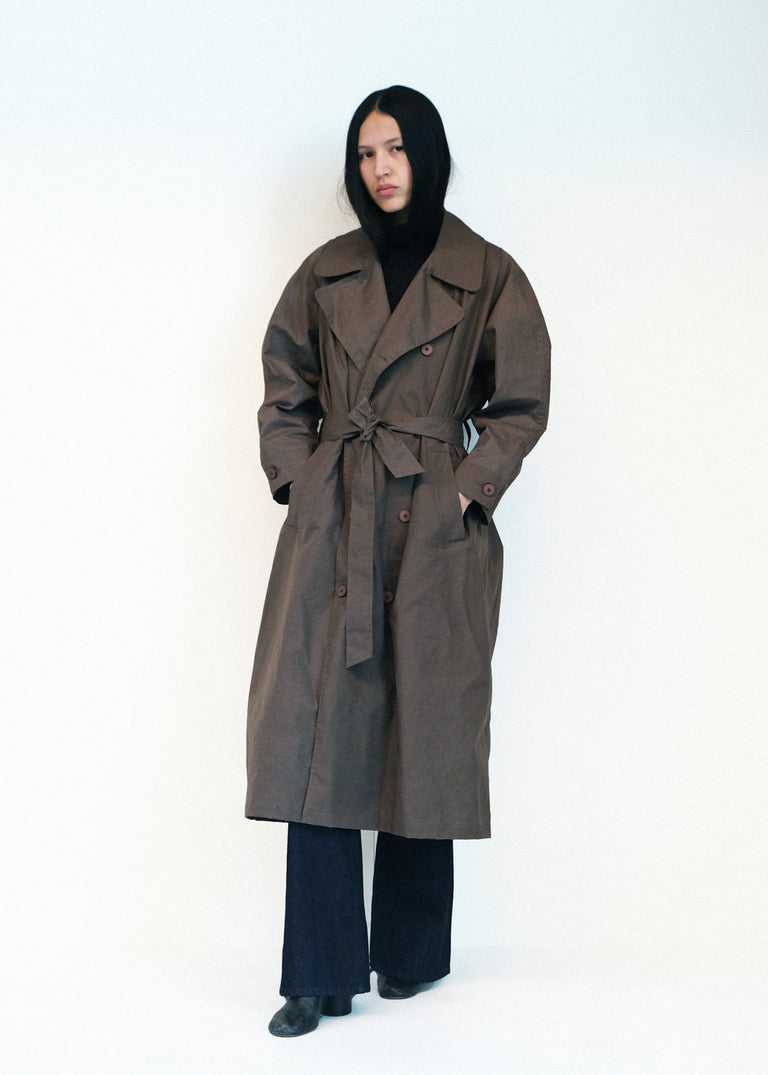 Car Coat - Loam Waxed Cotton - Jesse Kamm