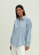 Alberta Shirt - Fog Stripe - Jesse Kamm
