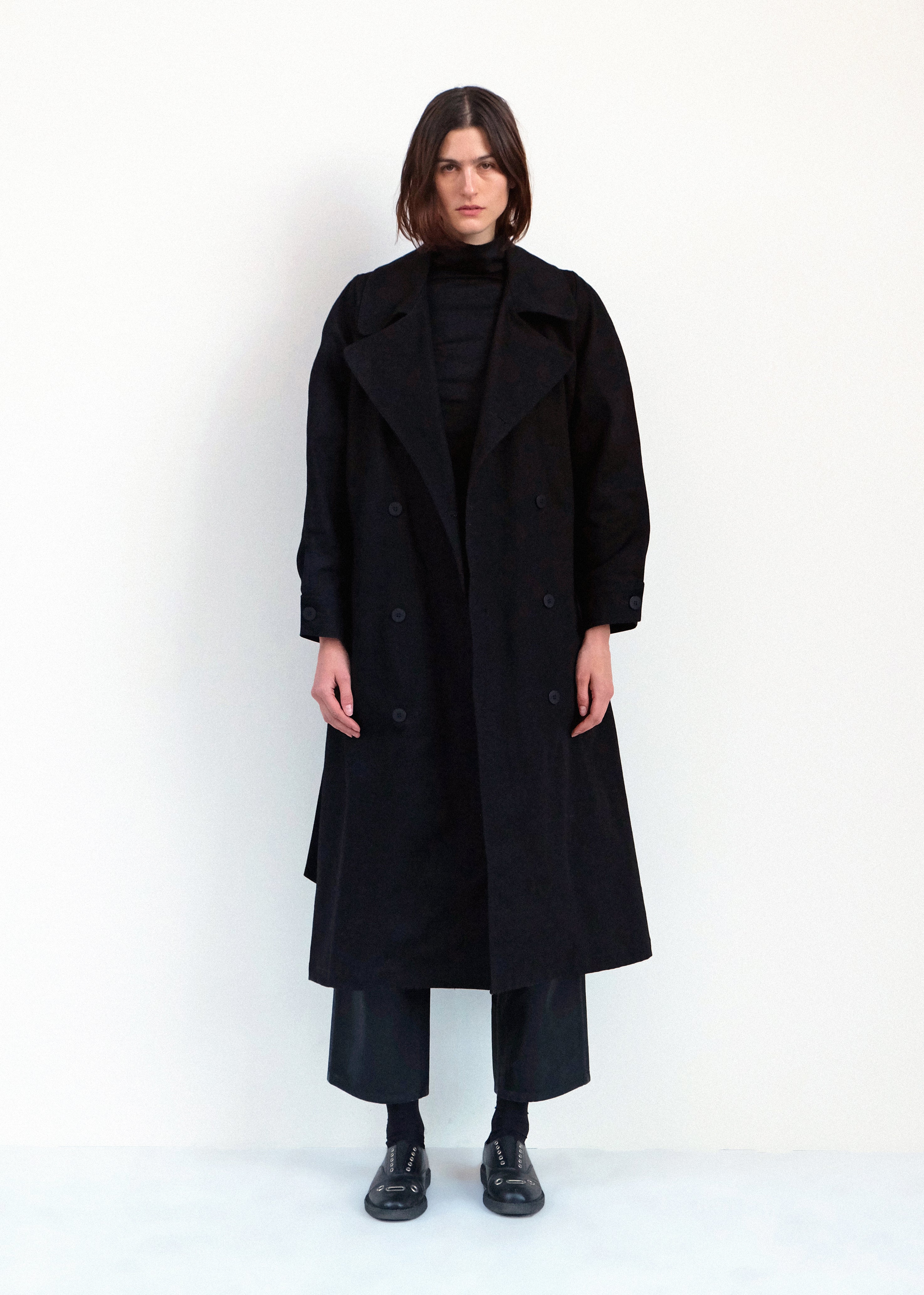 Car Coat - Black Japanese Denim - Jesse Kamm