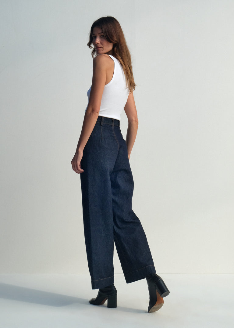 Sailor Pants - Dark Blue Denim - Jesse Kamm
