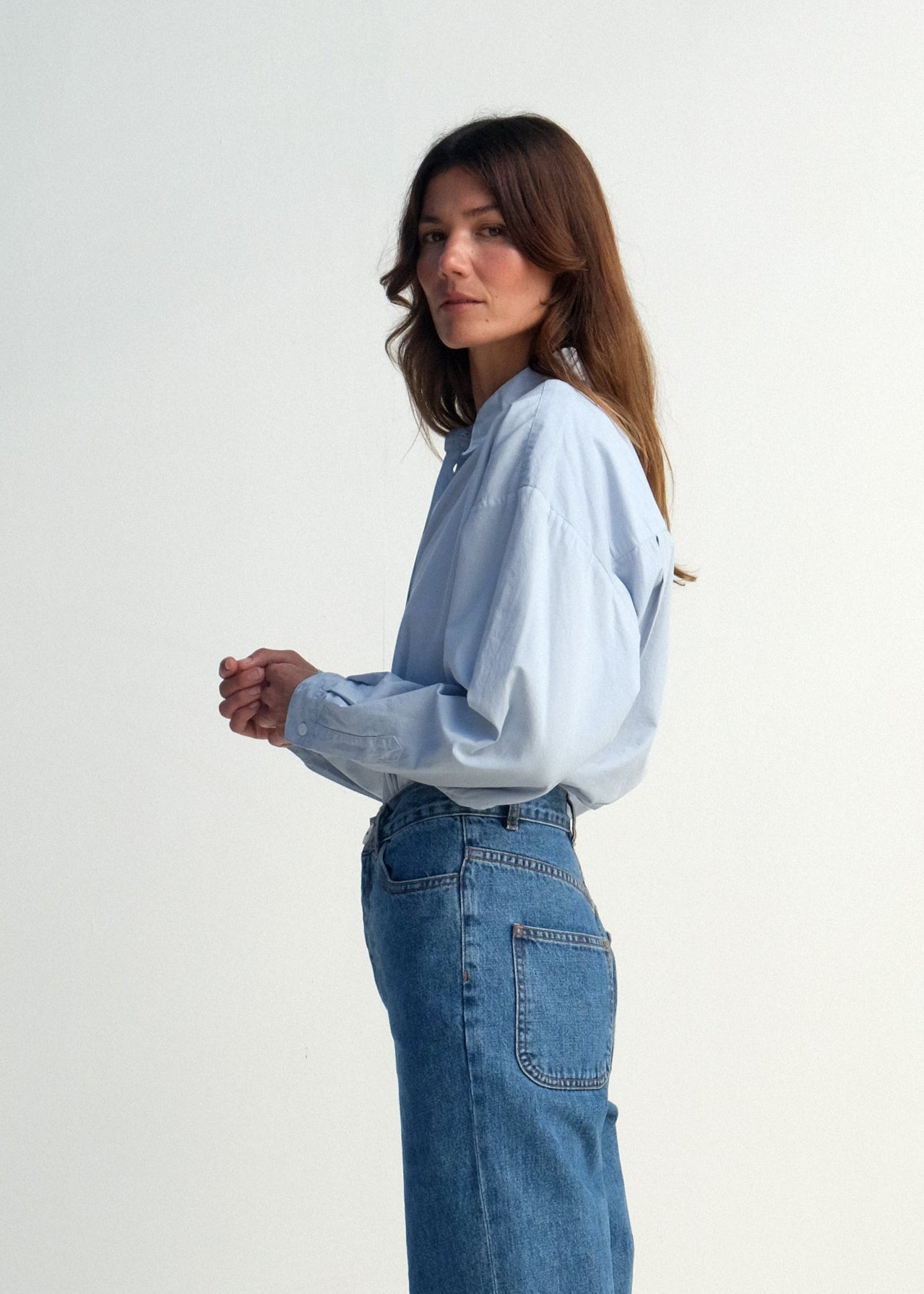 Alberta Shirt - Smokey Blue - Jesse Kamm