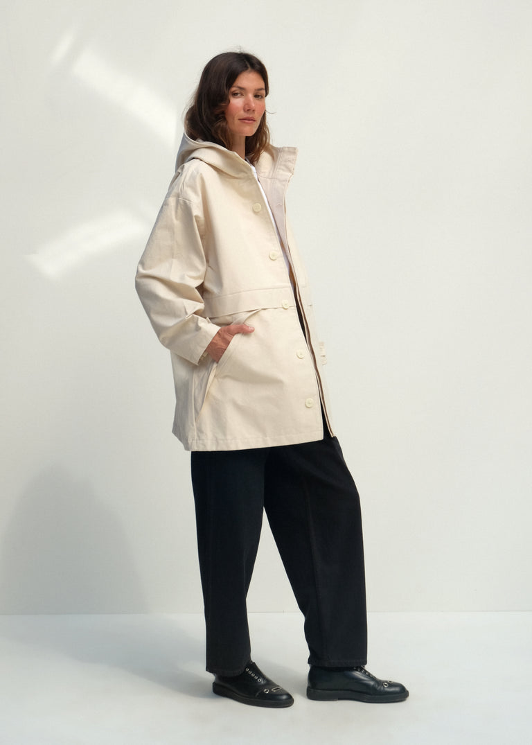 Oversized Andover Jacket - Natural - Jesse Kamm