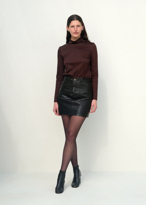 The Mini Skirt - Brown Lacquer - Jesse Kamm