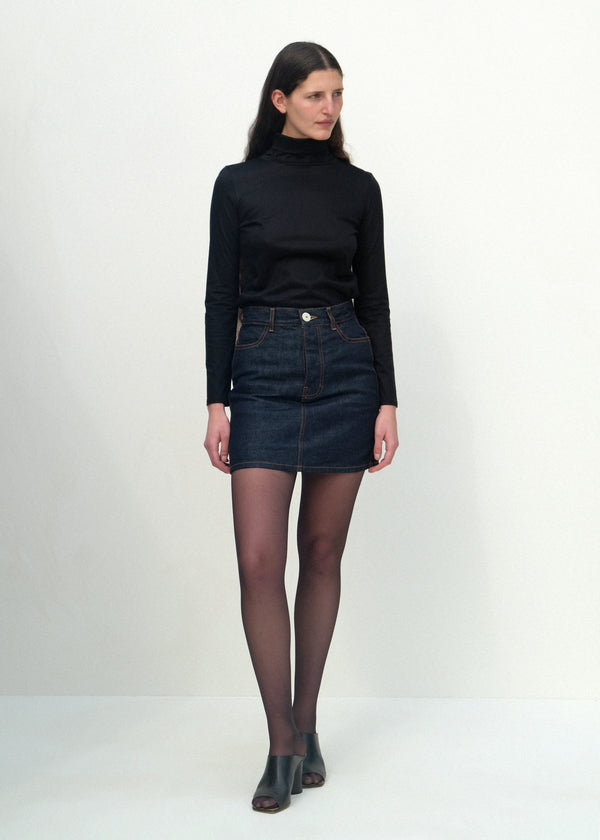 The Mini Skirt - Dark Indigo Denim