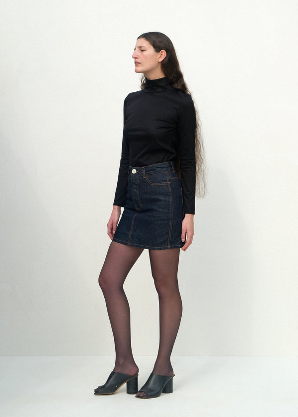 The Mini Skirt - Dark Indigo Denim