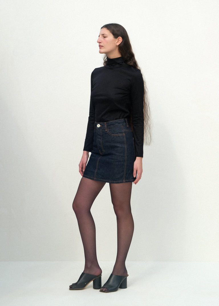 The Mini Skirt - Dark Indigo Denim - Jesse Kamm
