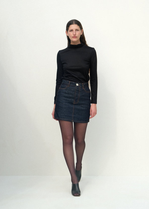 The Mini Skirt - Dark Indigo Denim