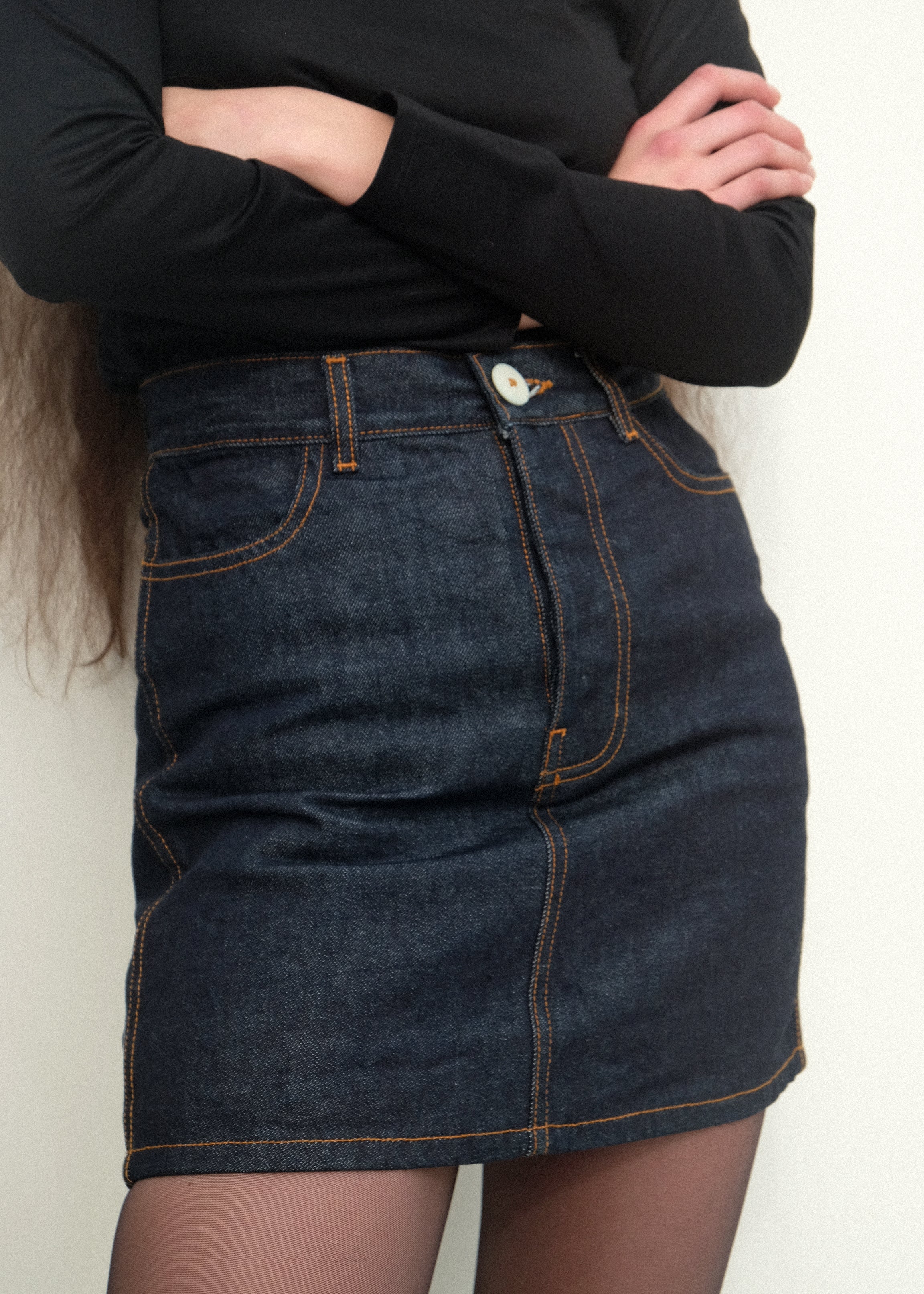 The Mini Skirt - Dark Indigo Denim - Jesse Kamm