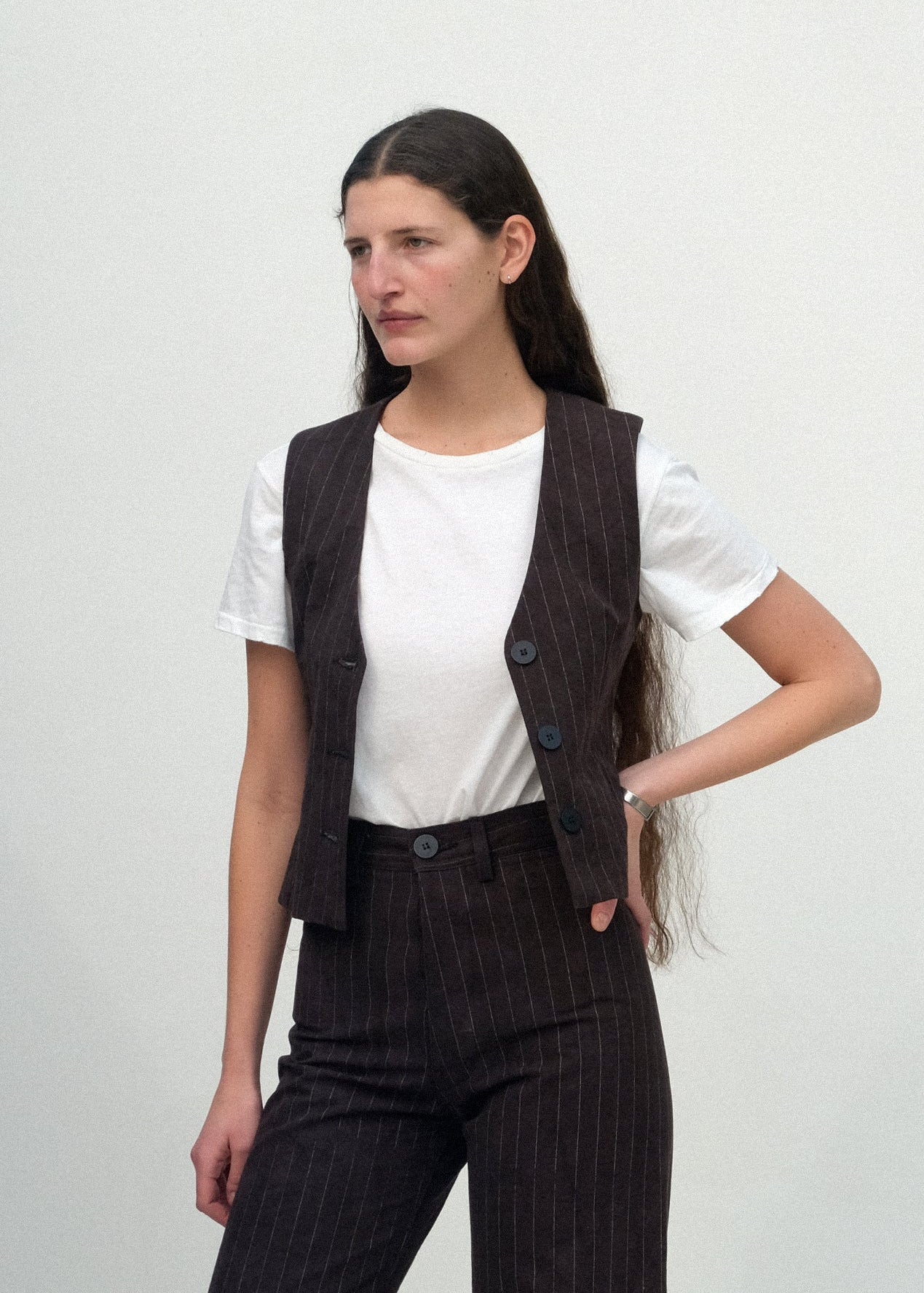 Trail Vest - Graphite Pinstripe - Jesse Kamm