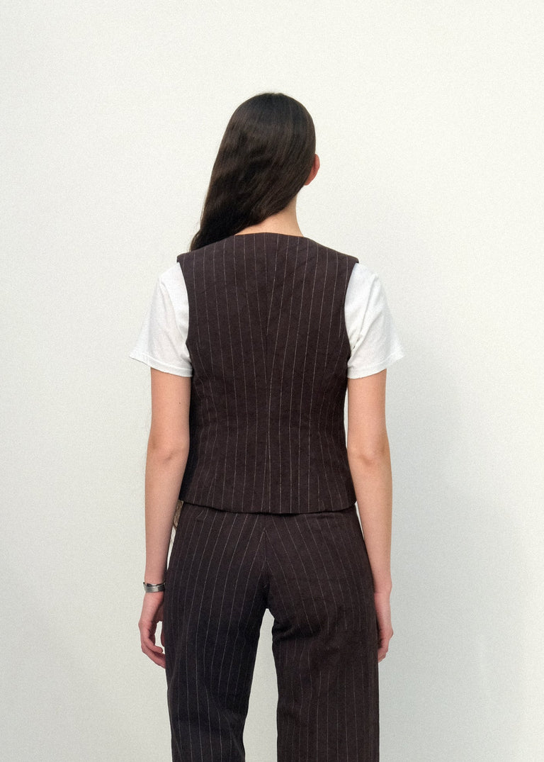 Trail Vest - Graphite Pinstripe - Jesse Kamm