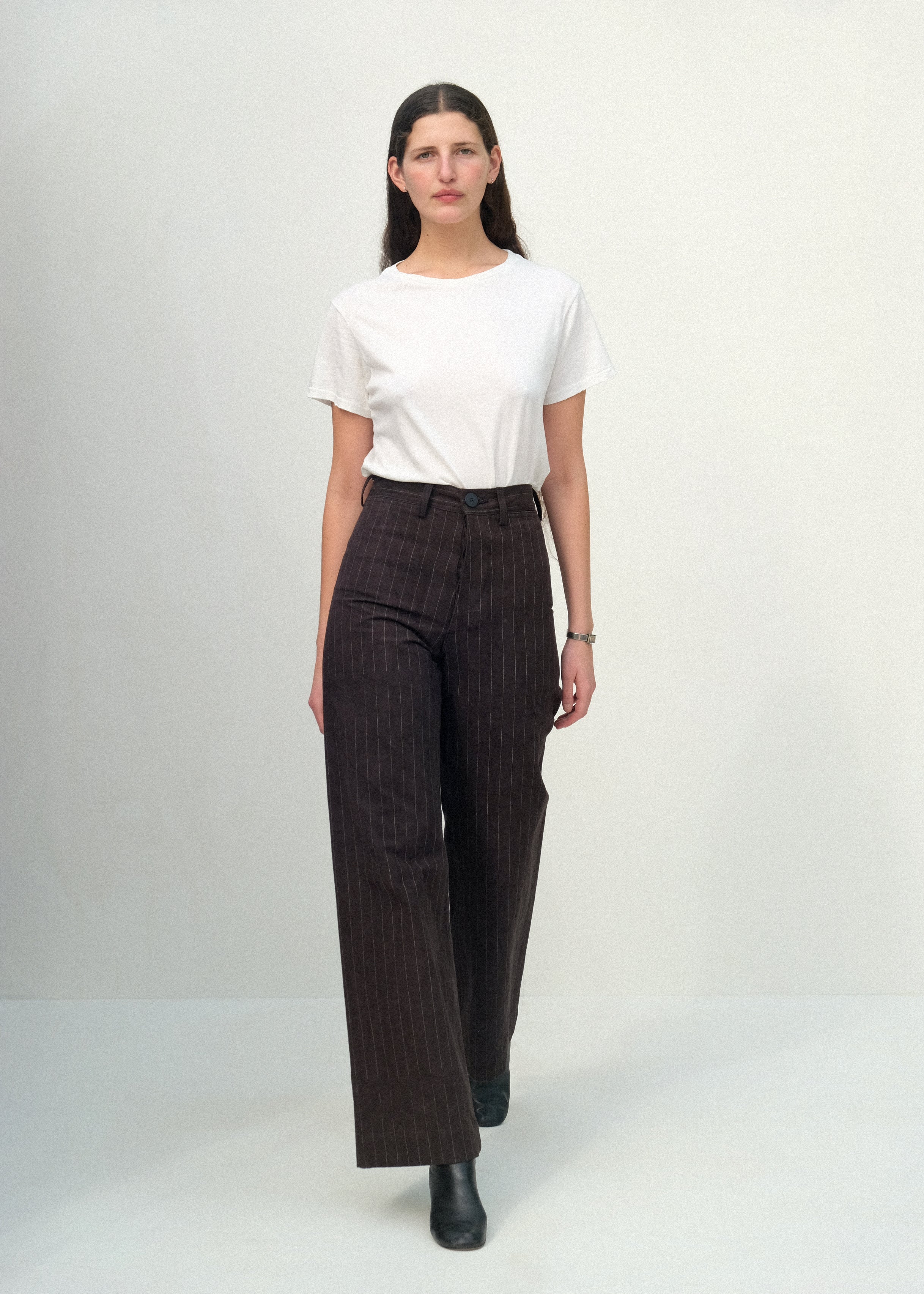 Sailor Pants - Graphite Pinstripe - Jesse Kamm