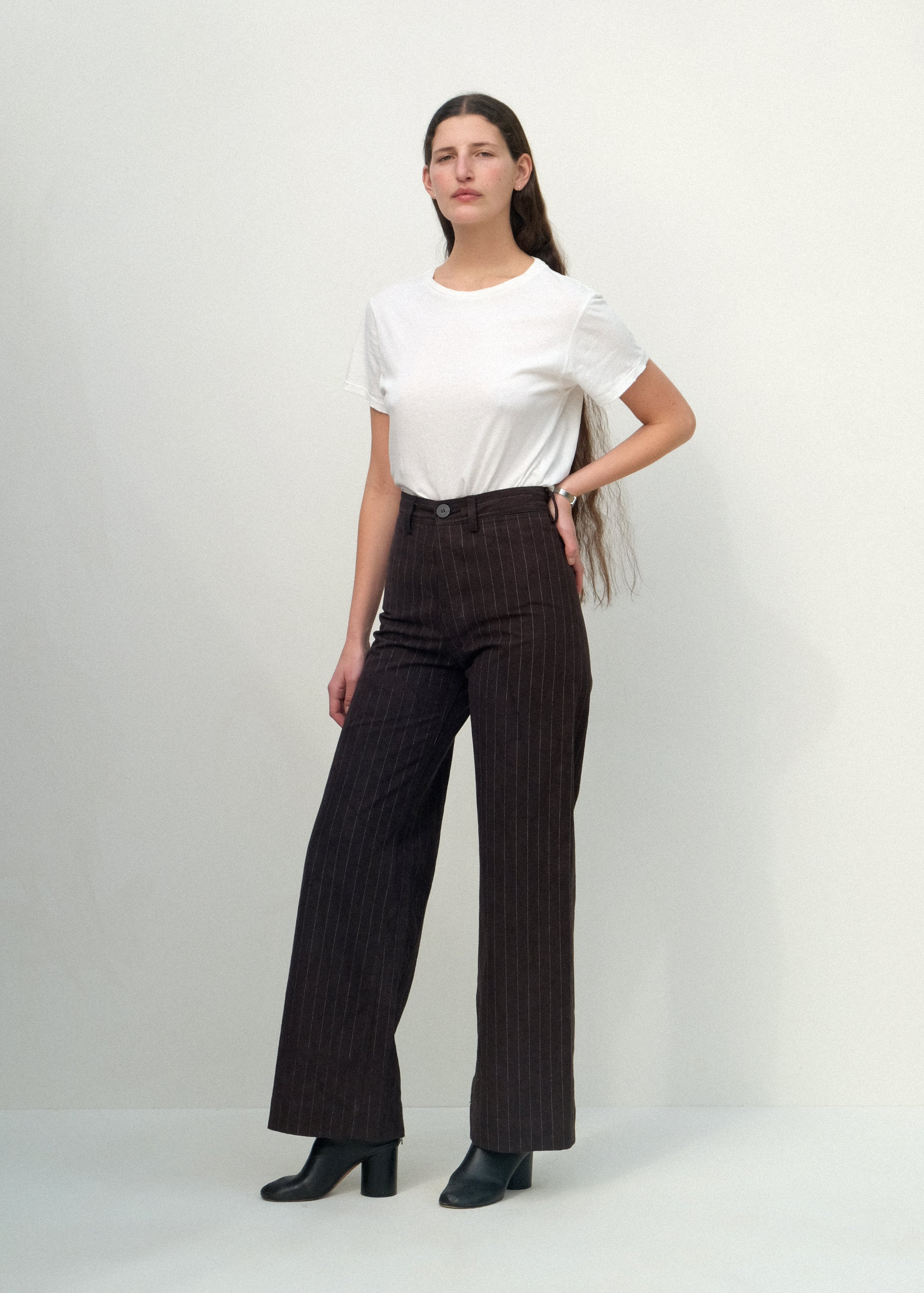 Sailor Pants - Graphite Pinstripe - Jesse Kamm