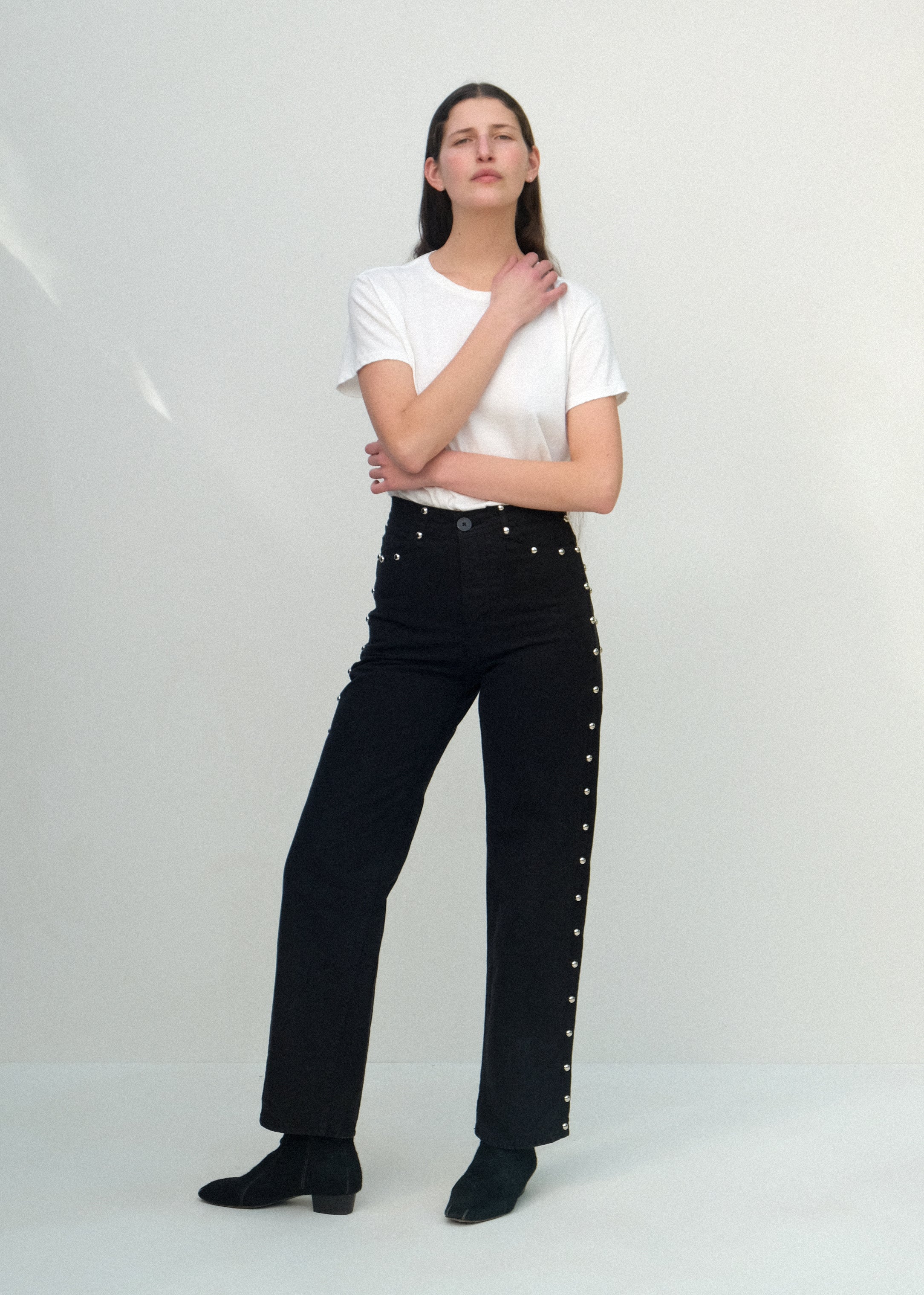 225's - Black Studded Denim - Jesse Kamm