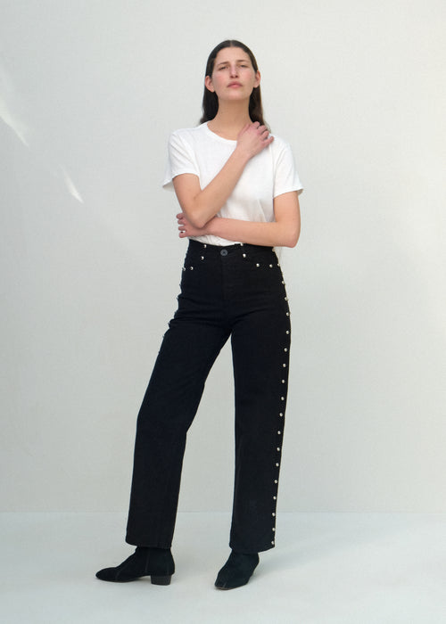 225's - Black Studded Denim - Jesse Kamm