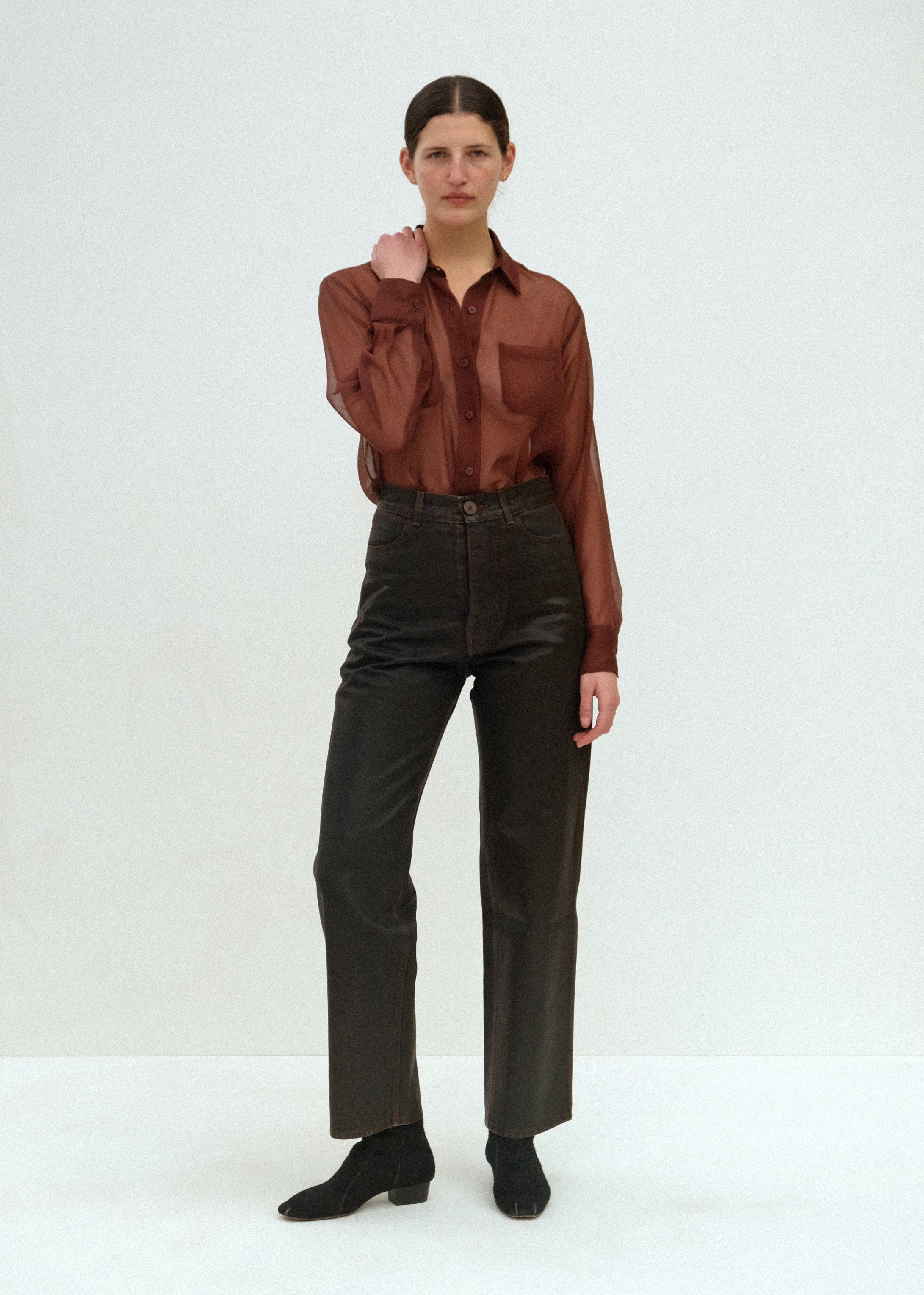 Georgio Button Down - Chocolate Brown - Jesse Kamm