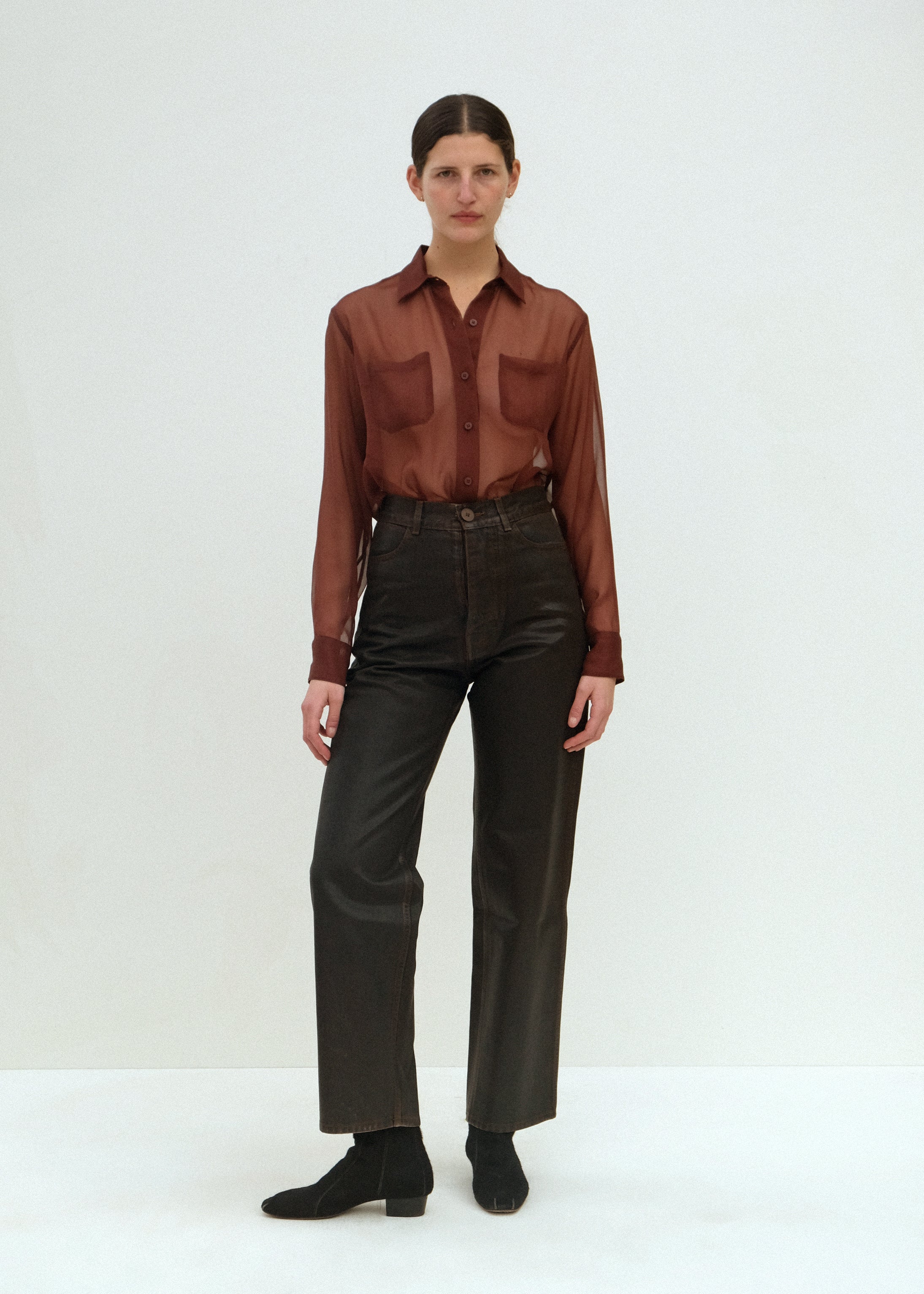Georgio Button Down - Chocolate Brown - Jesse Kamm