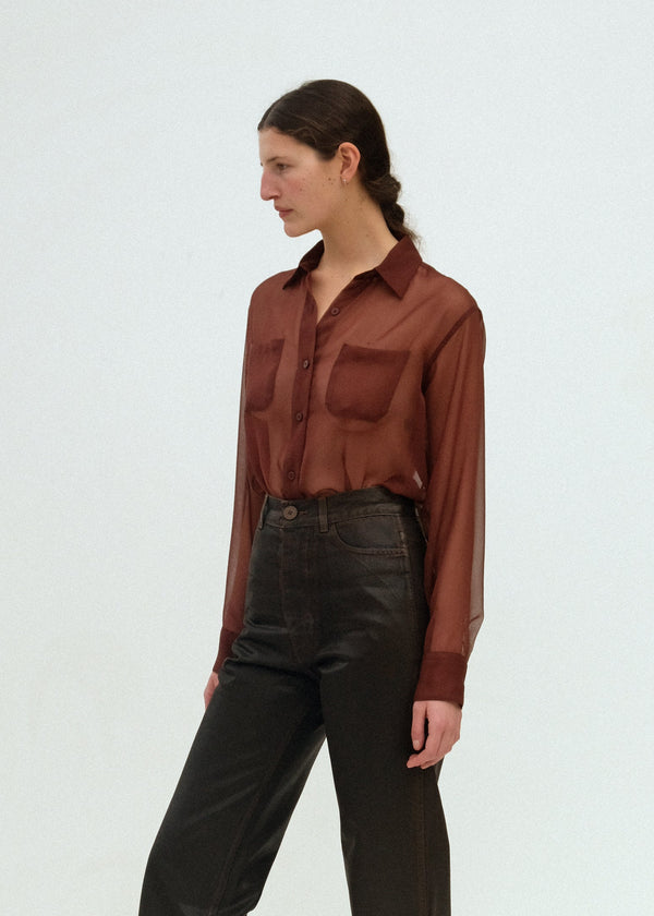 Georgio Button Down - Chocolate Brown