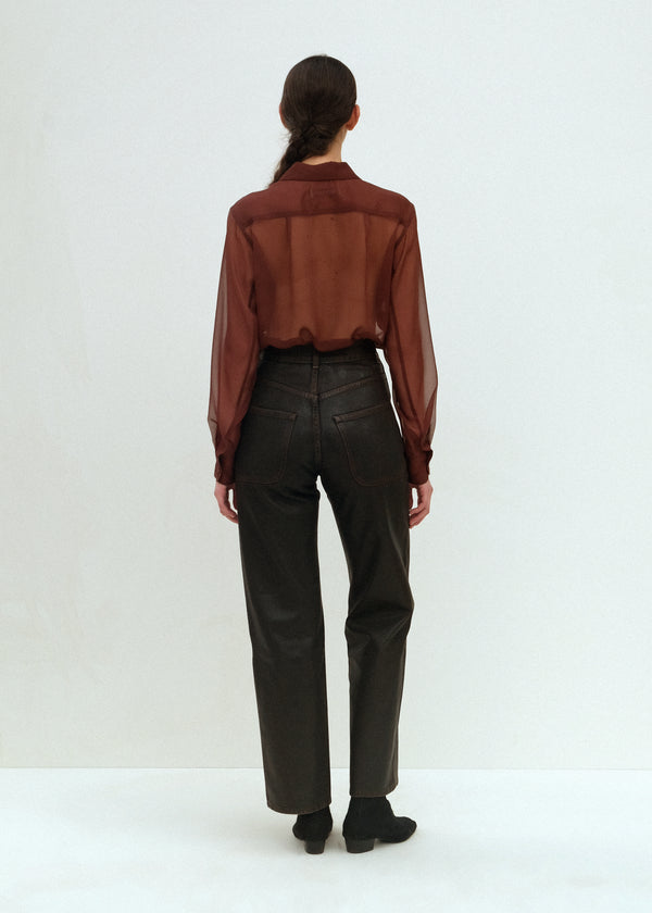 Georgio Button Down - Chocolate Brown