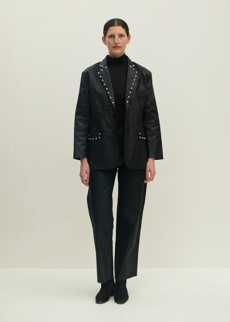Fianna Blazer - Studded Black Lacquer - Jesse Kamm