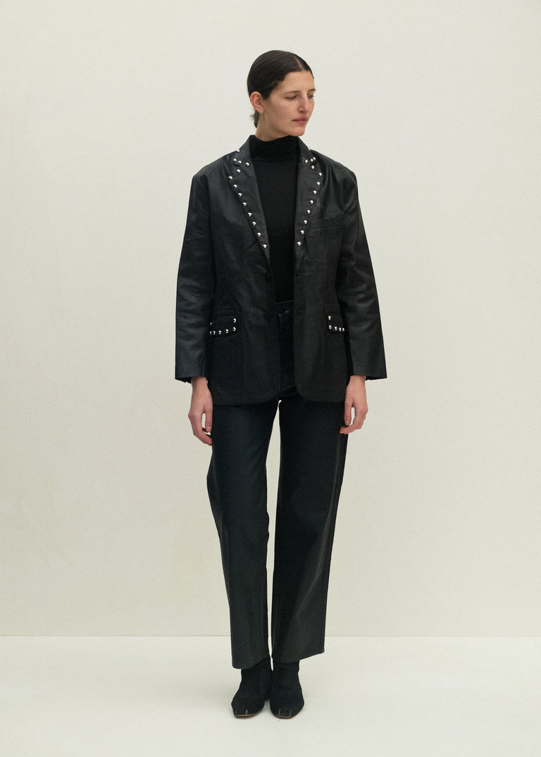 Fianna Blazer - Studded Black Lacquer - Jesse Kamm
