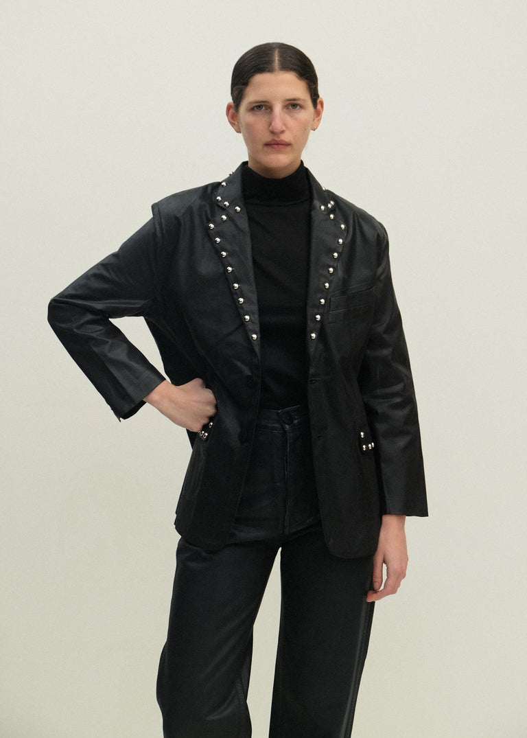 Fianna Blazer - Studded Black Lacquer - Jesse Kamm