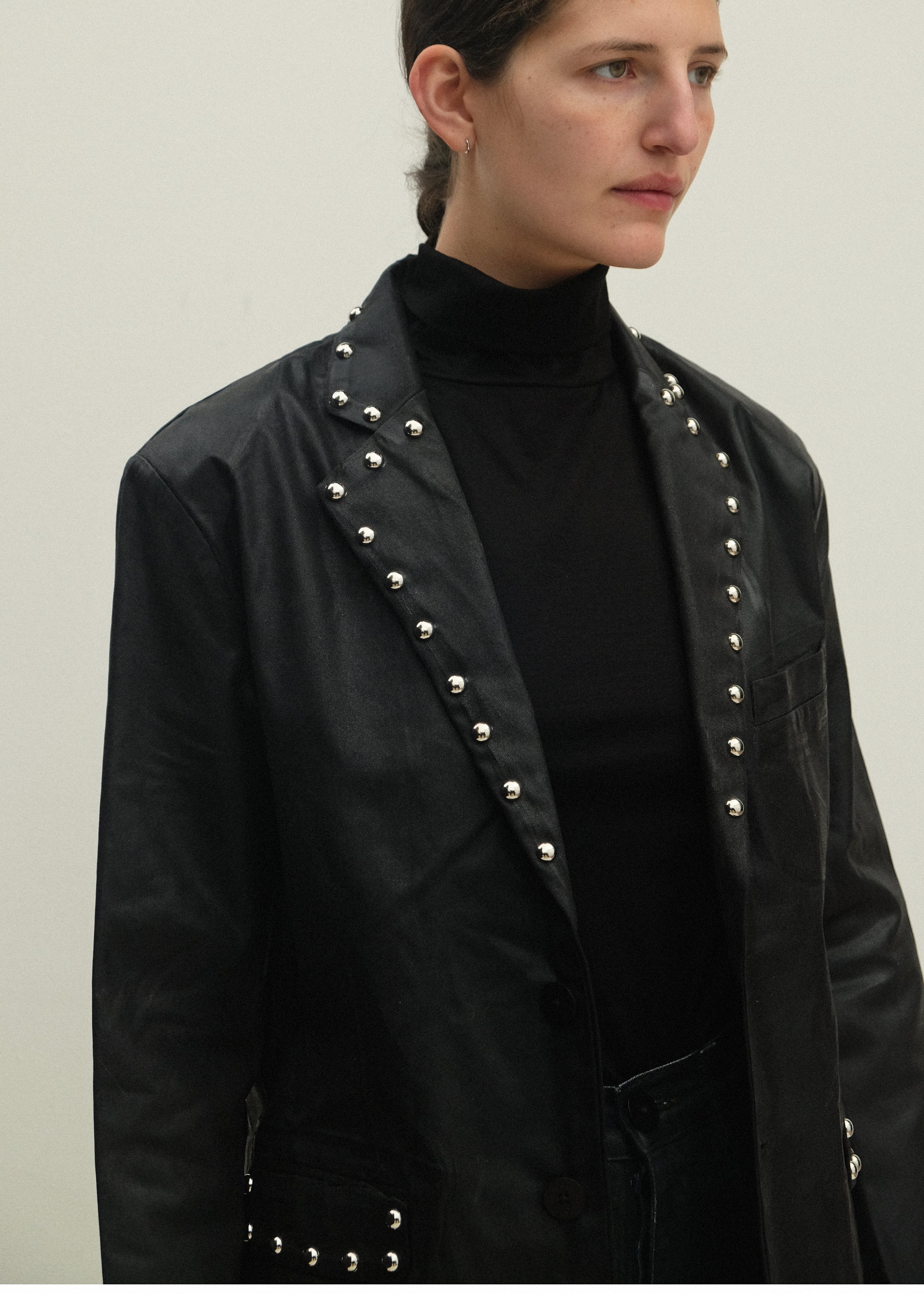 Fianna Blazer - Studded Black Lacquer - Jesse Kamm