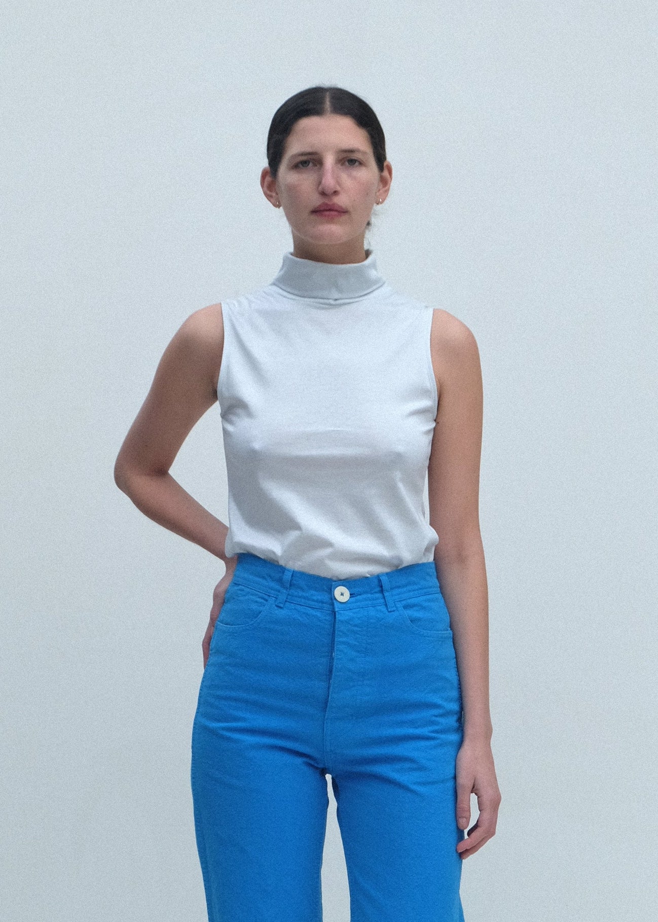 Sleeveless Turtleneck - Mist - Jesse Kamm