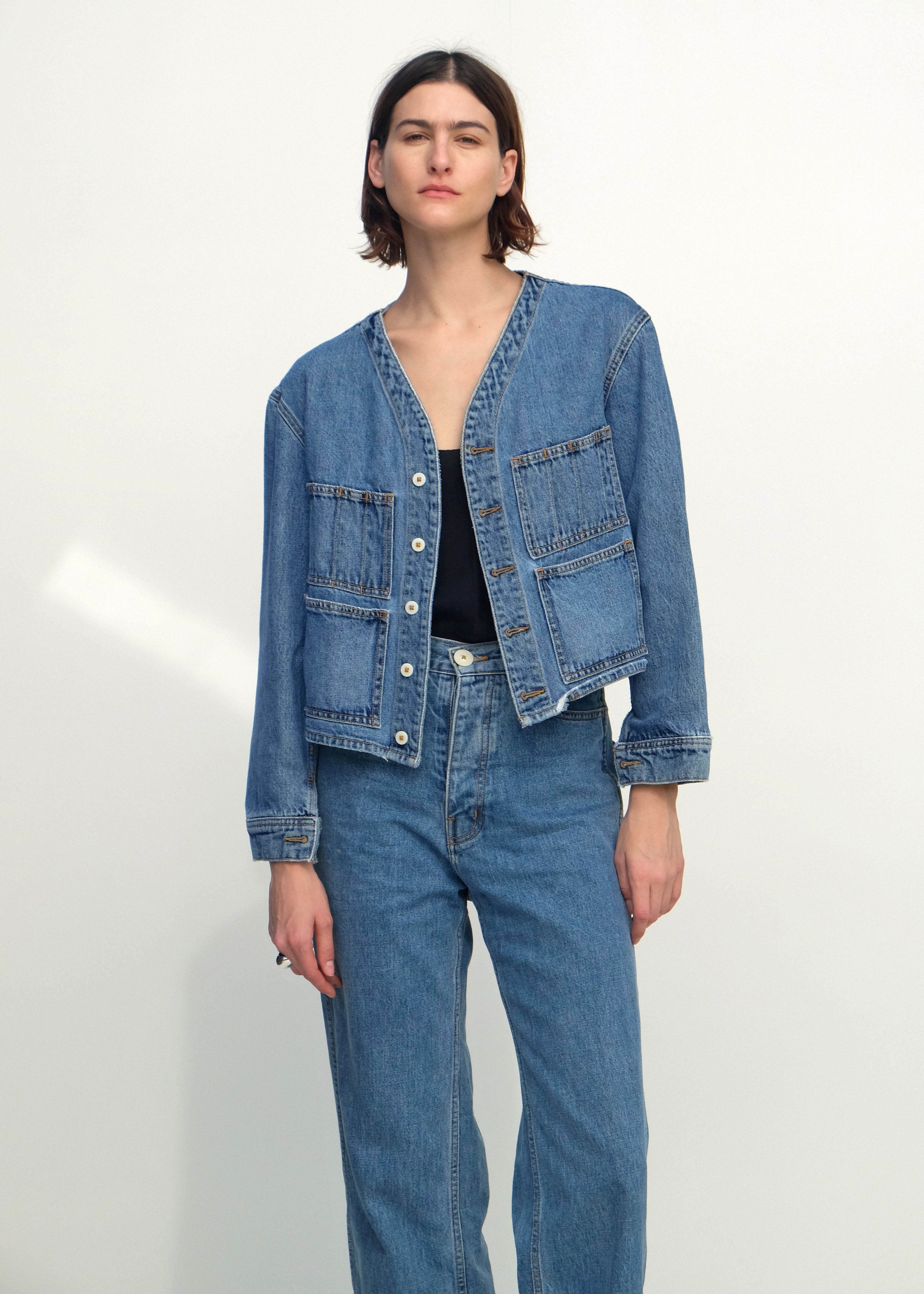 Studio Jacket - Cowboy Blue Denim - Jesse Kamm