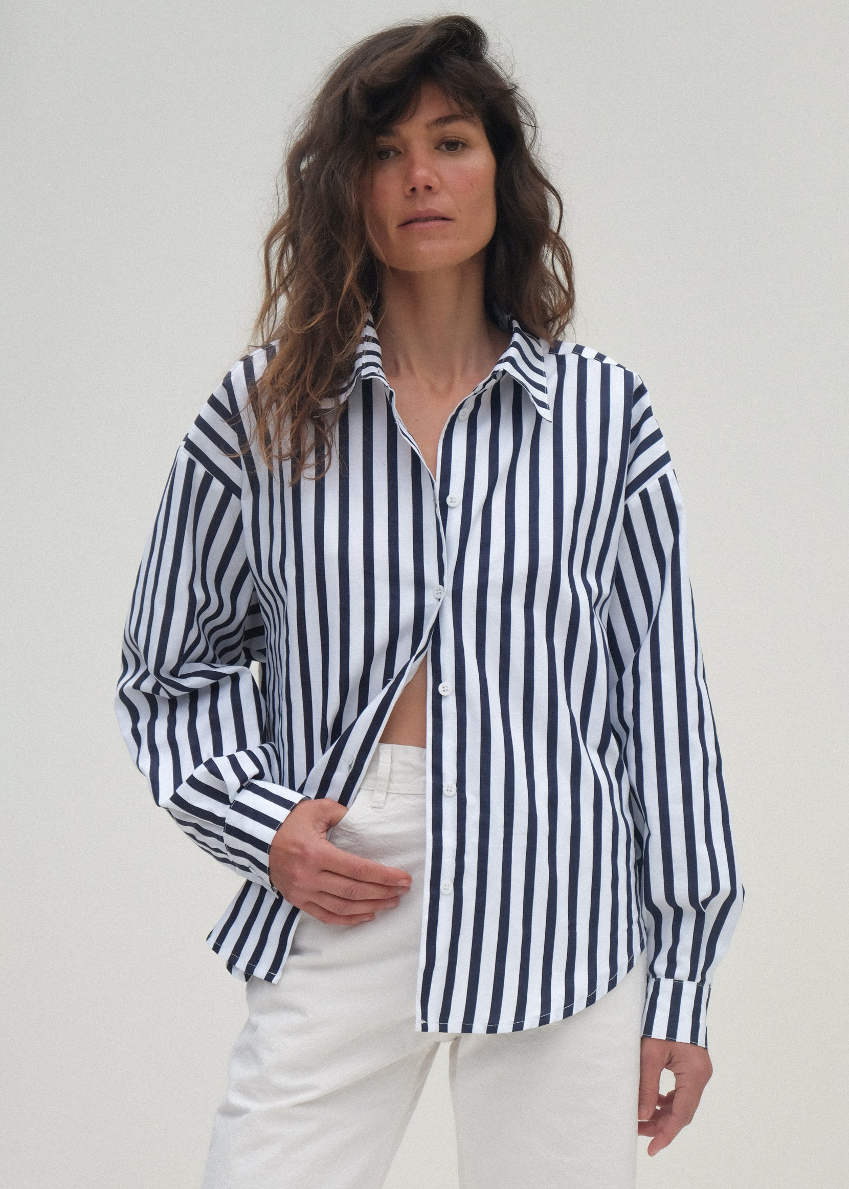 Alberta Shirt - Bold Black Stripe - Jesse Kamm