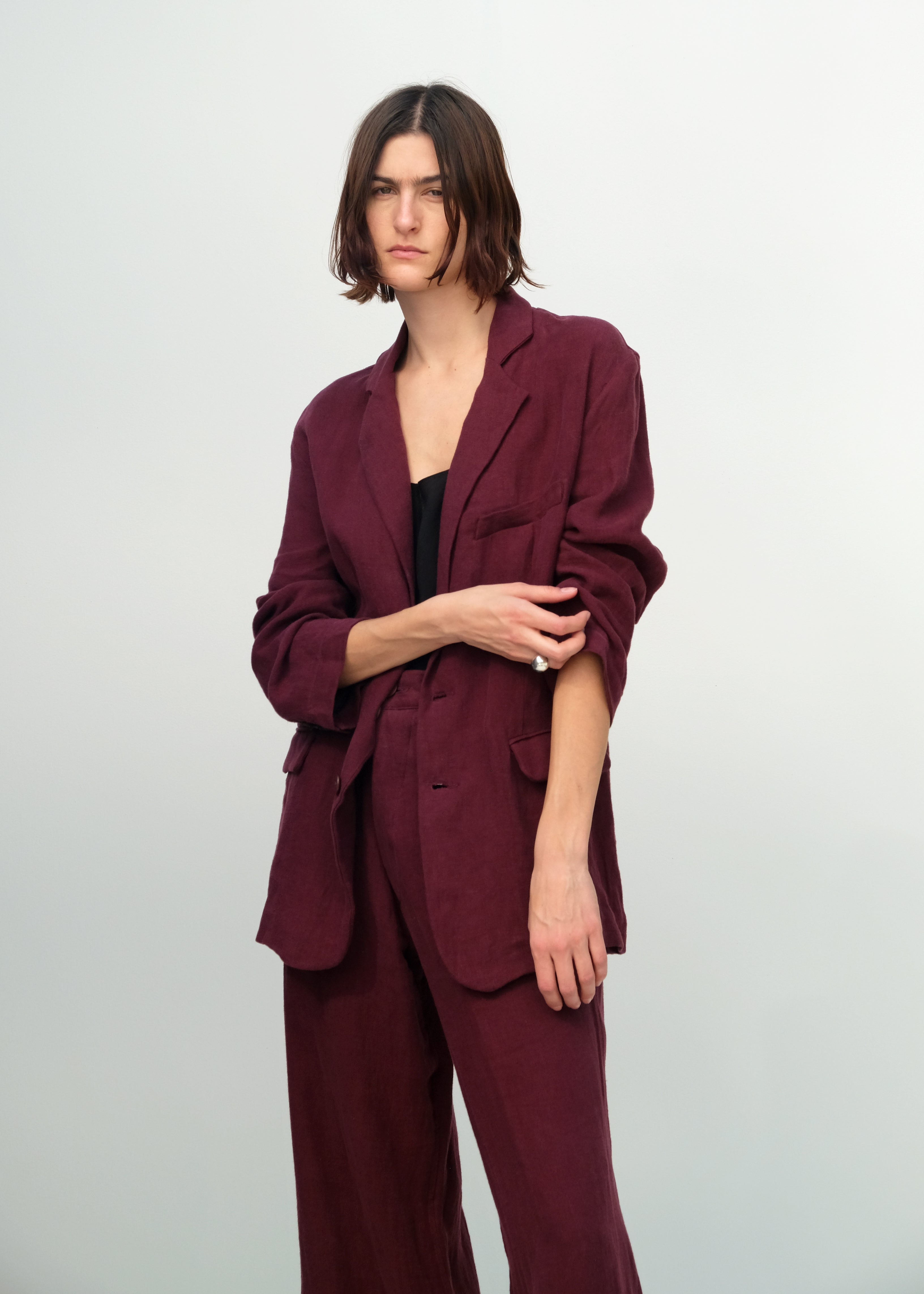 Basque Blazer - Vino - Jesse Kamm