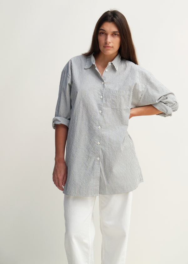 Painter Shirt - Slate Pinstripe