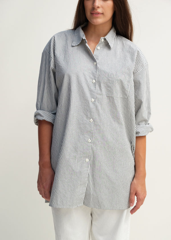 Painter Shirt - Slate Pinstripe