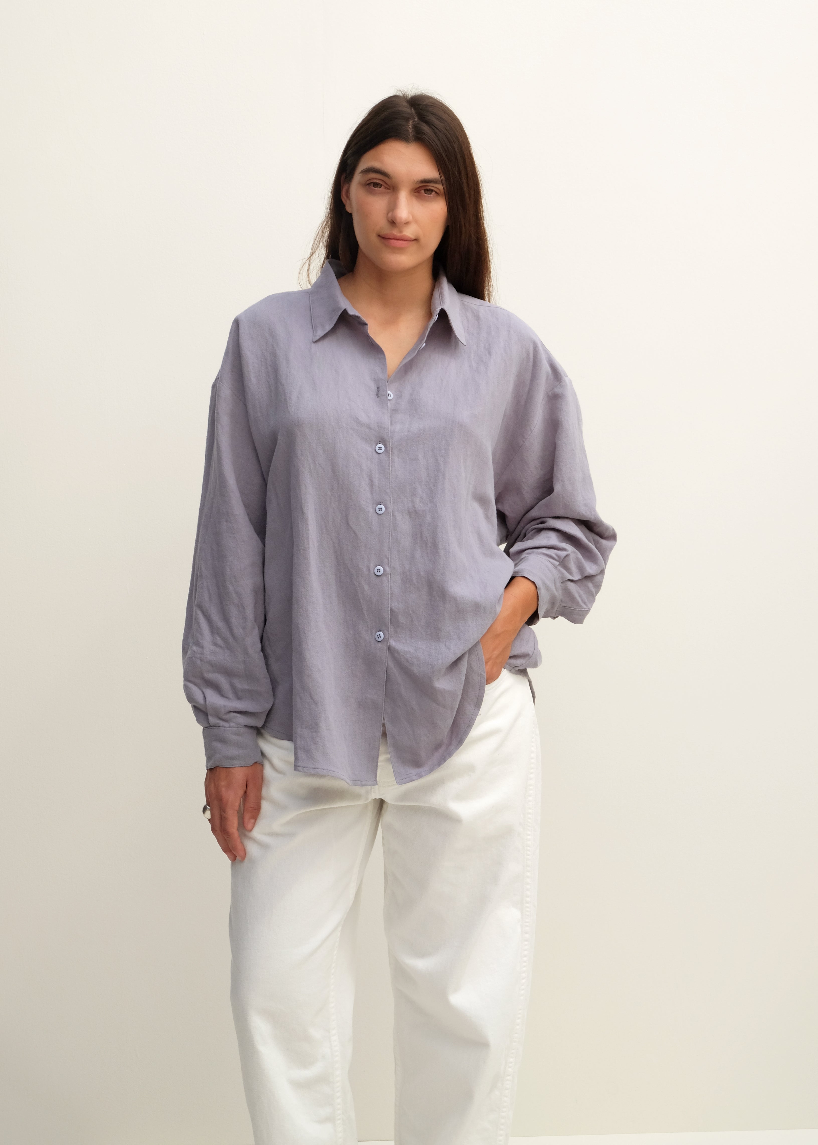 Alberta Shirt - Shark Linen - Jesse Kamm