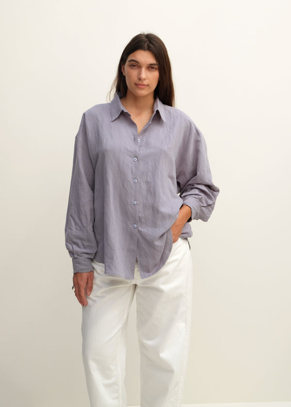 Alberta Shirt - Shark Linen