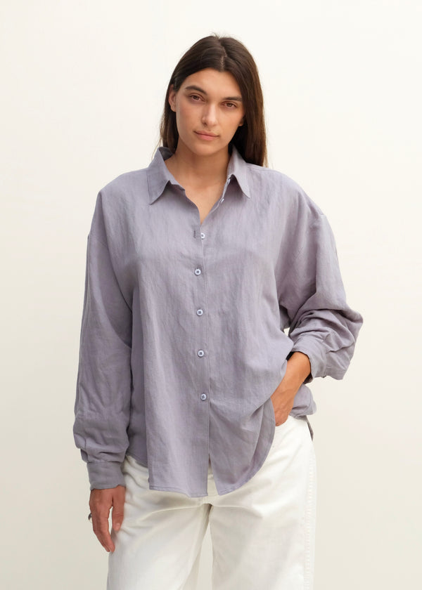 Alberta Shirt - Shark Linen