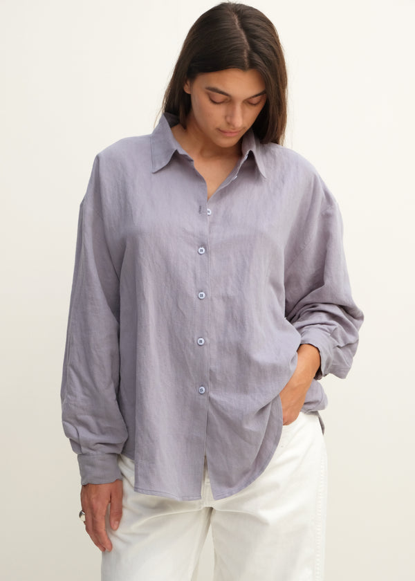 Alberta Shirt - Shark Linen